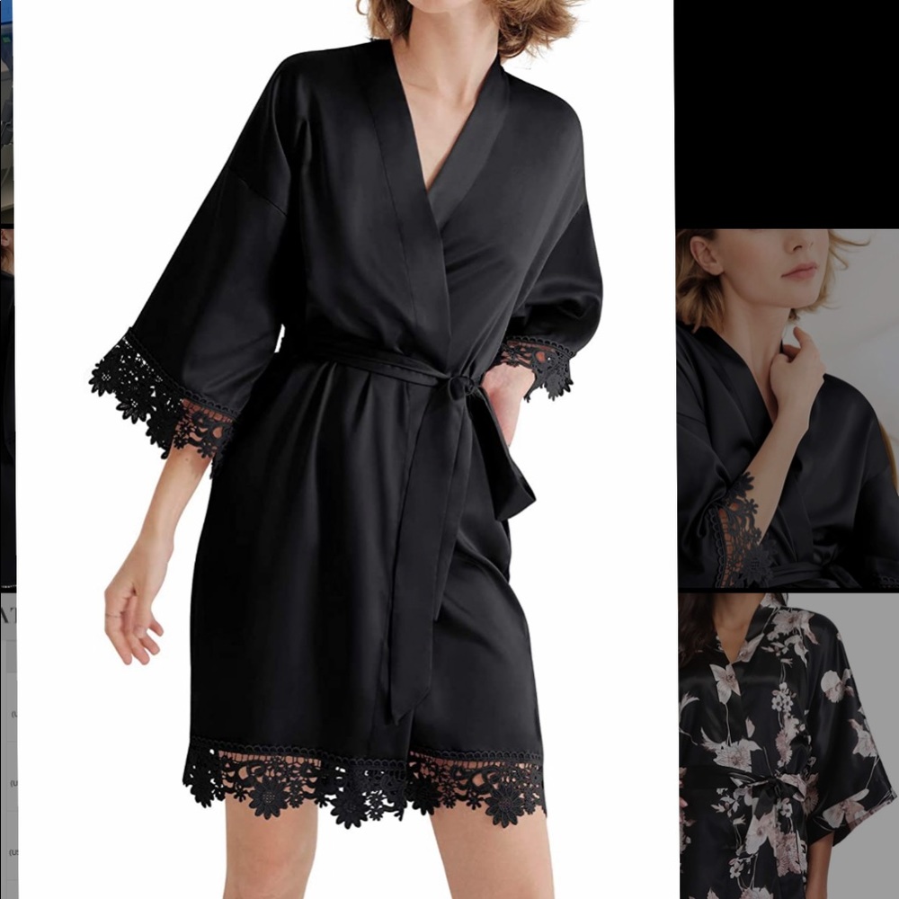 Black silk robes